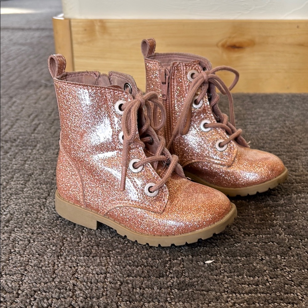 Sparkly Pink Kids Boots